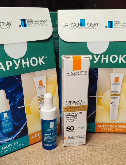 Набір La Roche Hyalu B5, 10 мл + Крем Anthelios Correct SPF 50, 15 мл