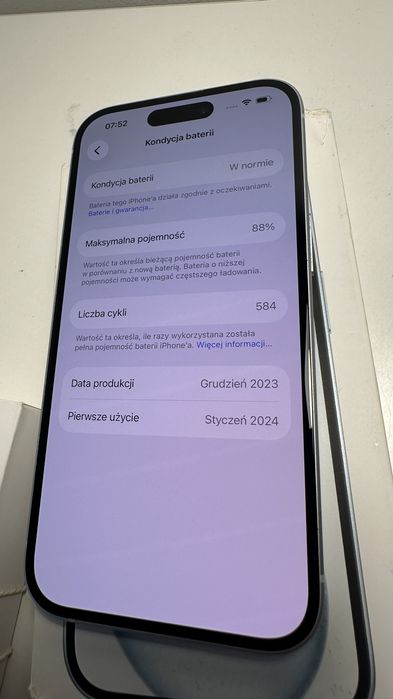 iPhone 15 Blue 128GB bateria 88%