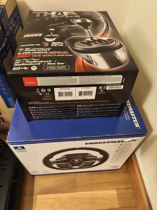 Thrustmaster T248 (Volante + Pedais) + Thrustmaster TH8A Shifter Gearbox