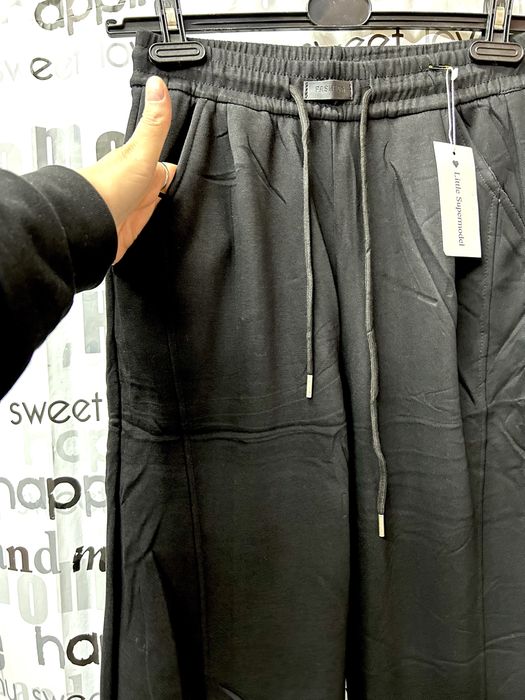 Широкие женские брюки багги, утеплённые на флисе, s/m, l/xl