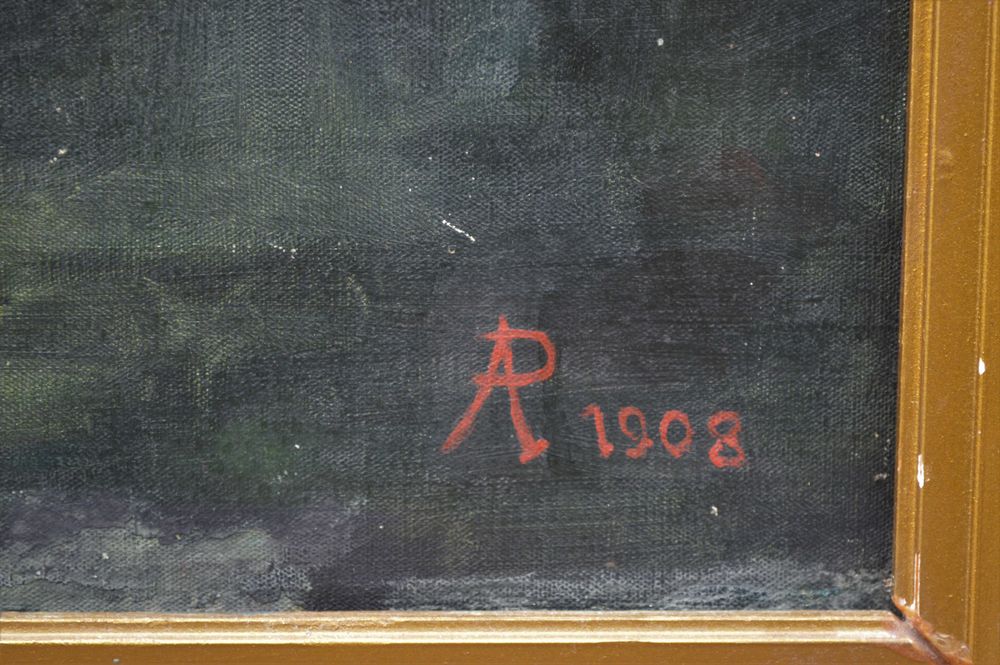 Картина з підписом художника О.Р.  "Пейзаж", 1908 рік. (136)