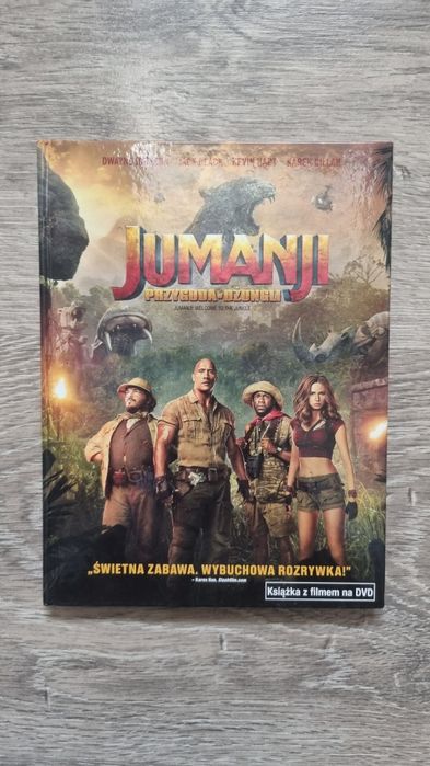 Film DVD z książką "Jumanji Przygoda w dżungli"