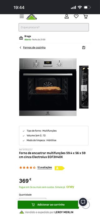 Forno de encastrar Electrolux
