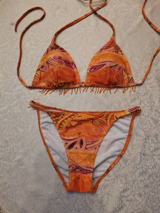 Strój kąpielowy dwuczęściowy Primark rozm 38 , koraliki, frędzle