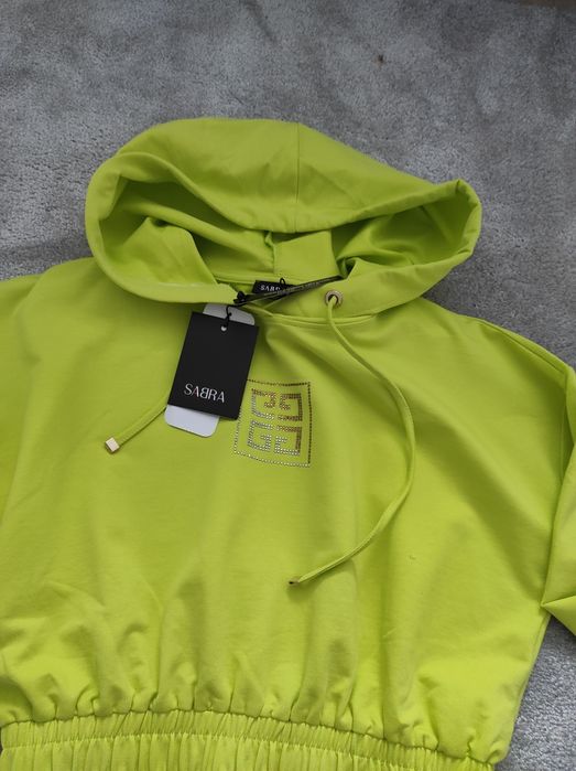 Bluza krótka Sabra limonkowa S/M nowa