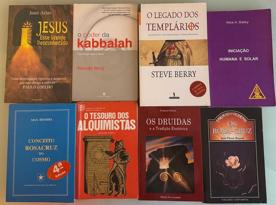 LER A DESCRIÇÃO PRIMEIRO, antes de enviar mensagem Livros Esotéricos, Templários, Rosa Cruz, Alquimia, Cabala,Mistérios de Portugal, Fulcanelli,Gandra