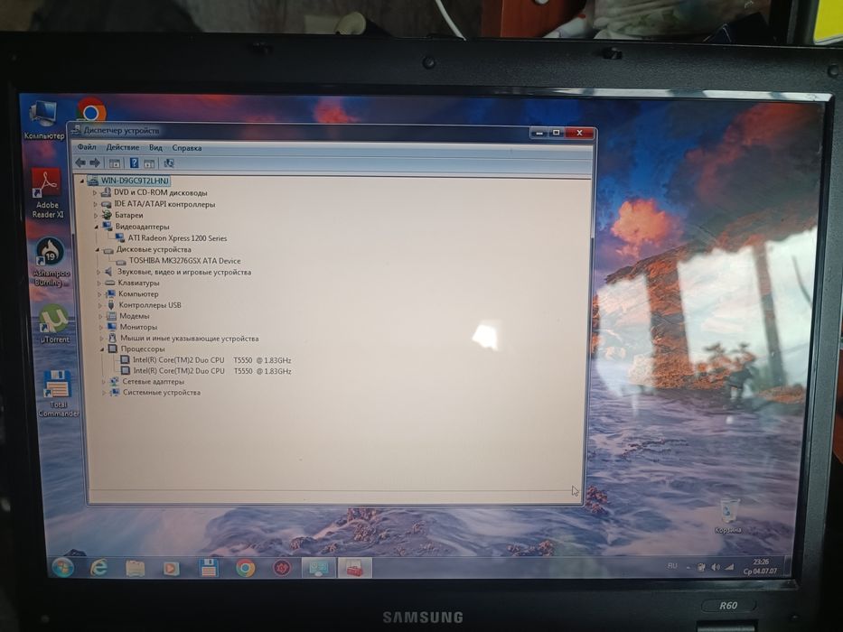 Продам ноутбук Samsung R60