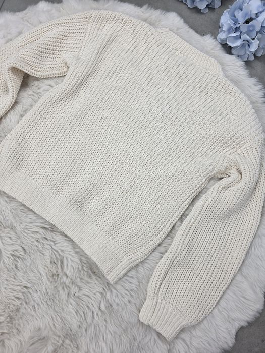 Sweter sweterek beżowy beż kremowy hm H&M 134 140