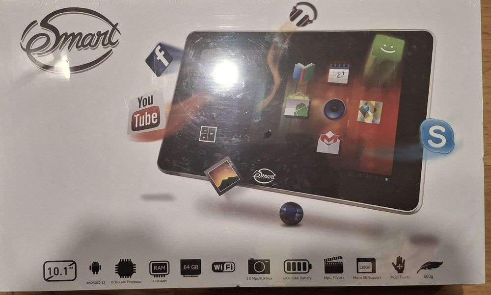 Tablet Smart 10.1" (4GB RAM / 64GB) - Novo e Selado!