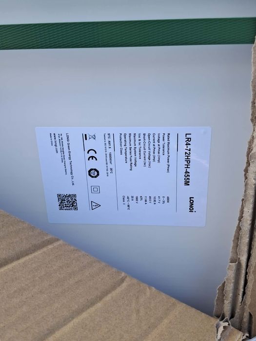 Panele Solarne Longi 455w Nowe Okazja