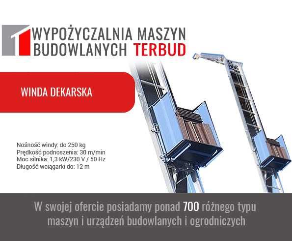Giętarka do blachy. Winda dekarska, wciągarka, gwoździarka