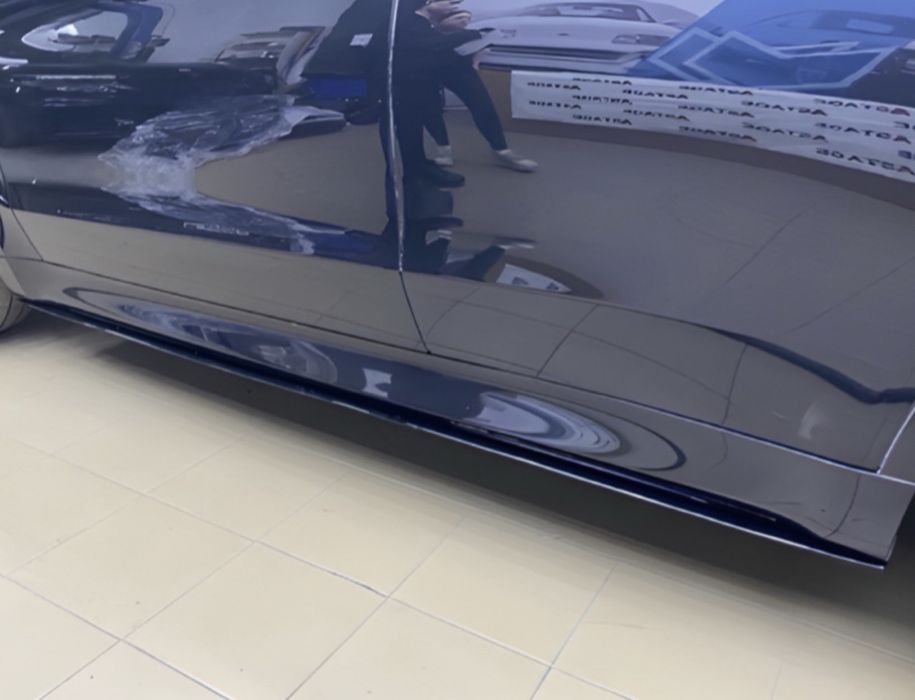 Лезвия под пороги M-Perfomance BMW X5 F15 2шт. черный глянец бмв ф