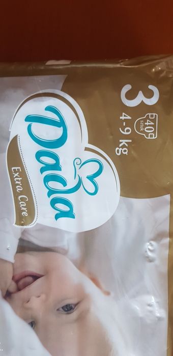 Pampersy Dada extra care Trójka o 4 do 9 kg 40 sztuk w paczce