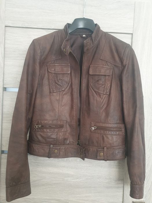 Damska  kurtka-ramoneska skórzana z C&A