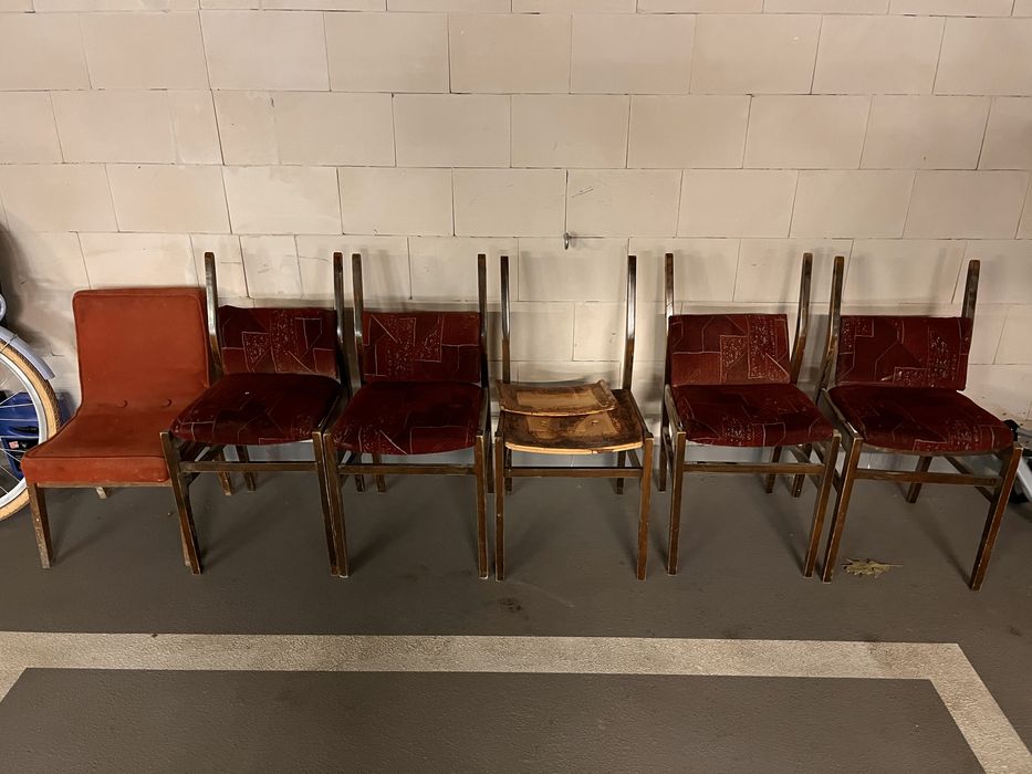 Krzesła PRL i fotel do renowacji (ceny w tresci ogloszenia)