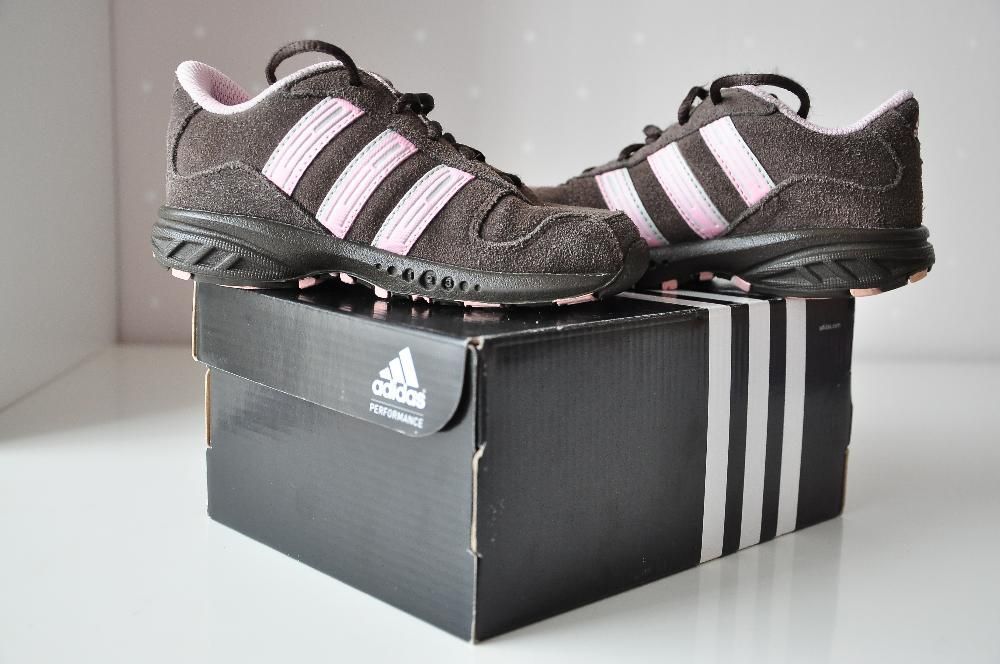 Adidasy dziewczęce rozm. 24 brązowo różowe