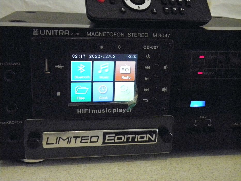 Unitra PILOT korektor MP3 analizator RADIO USB Bluetooth TF AUX deck
