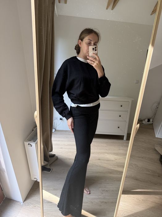 Czarna bluza cropp bawelna L