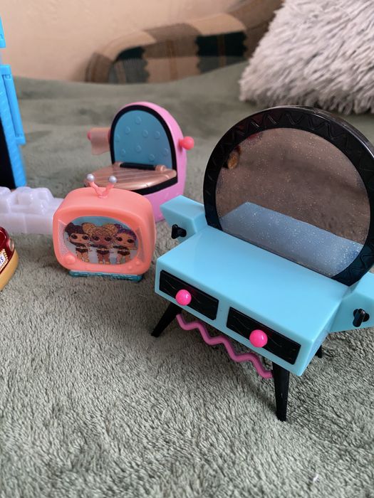 Меблі для ляльок лол Lol оригінал машинка холодильник ліжко телевізор