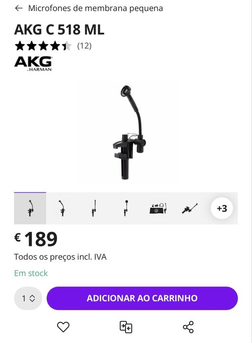 Microfone AKG C518ML