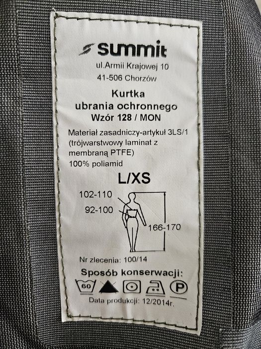 Kurtka ubrania ochronnego wzór 128/MON L/XS
