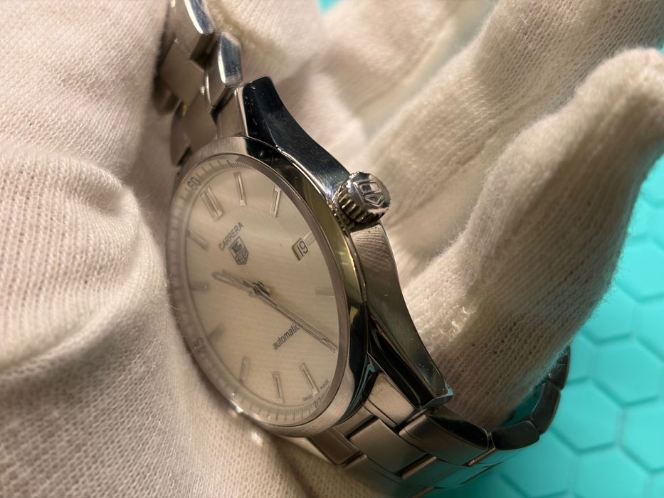 TAG Heuer Carrera Calibre 5 ― Tarcza z macicy perłowej ― Full Set