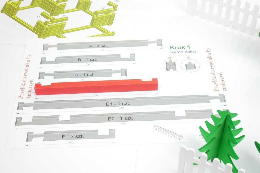 Klocki drewniane domek AMBLO