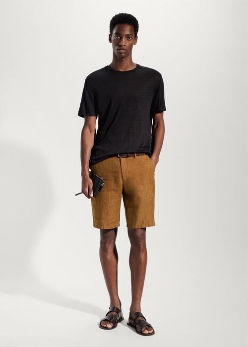 Чоловічі лляні шорти бермуди Mango