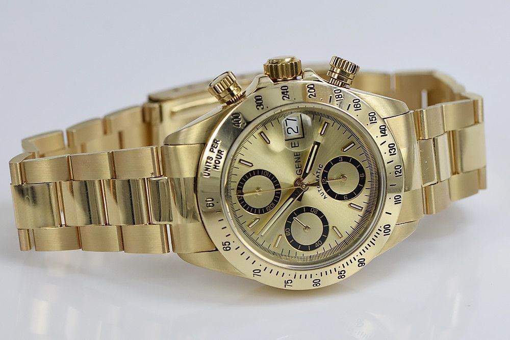 Złoty zegarek z bransoletą męski 14k Geneve mw041y&mbw017y Gdańsk