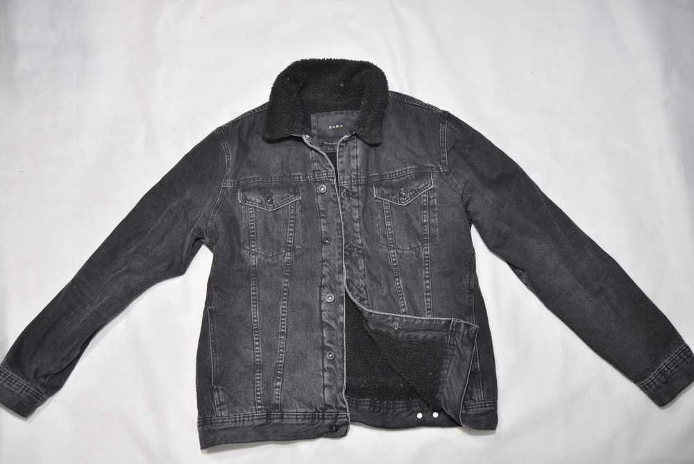 ZARA L męska kurtka jeansowa na misiu ocieplana katana sz1v