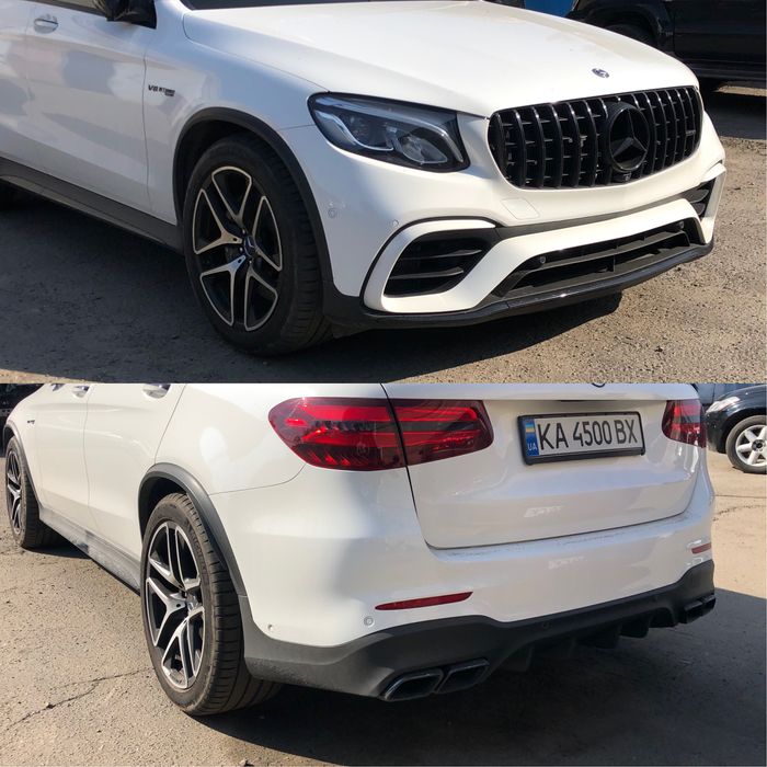 Обвес GLC комплект обвеса AMG 63 бампер передний задний арки амг 63 лук Mercedes GLC X253 2015-2019