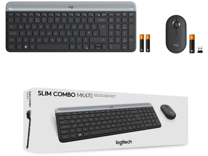 Бездротова клавіатура та мишка Logitech Wireless Slim Combo MK470