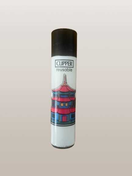Isqueiro de bolso Clipper recarregável Templo Oriental