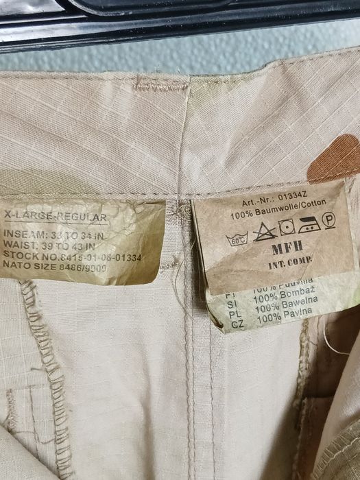 Calças camufladas 3 color desert airsoft MFH XL - novas
