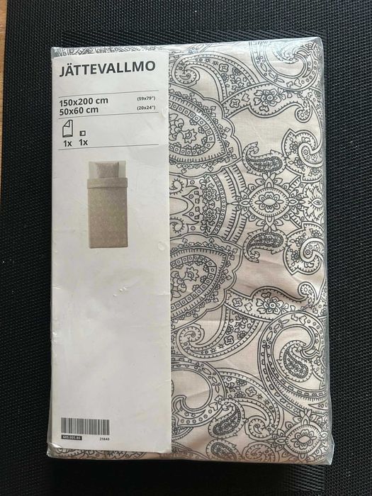 poszwa na kołdrę i poduszkę JATTEVALLMO (IKEA), 150x200