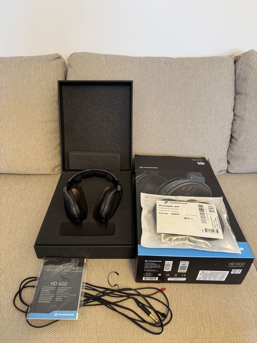 Słuchawki nauszne Sennheiser HD600 - Made In Ireland + nowe pady, Gliwice