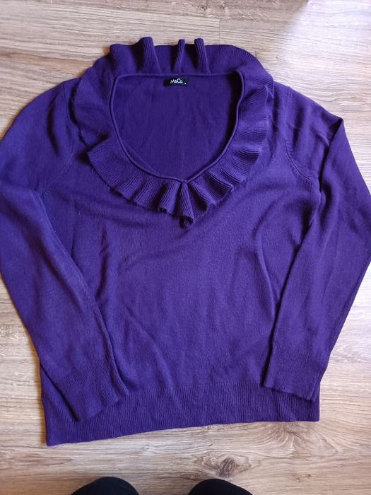 Fioletowy damski sweterek M&Co