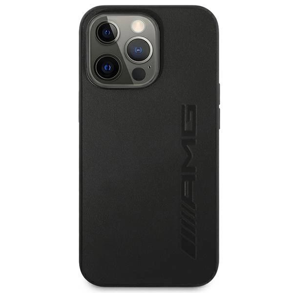 Etui AMG Leather Hot Stamped na iPhone 14 Pro - czarne