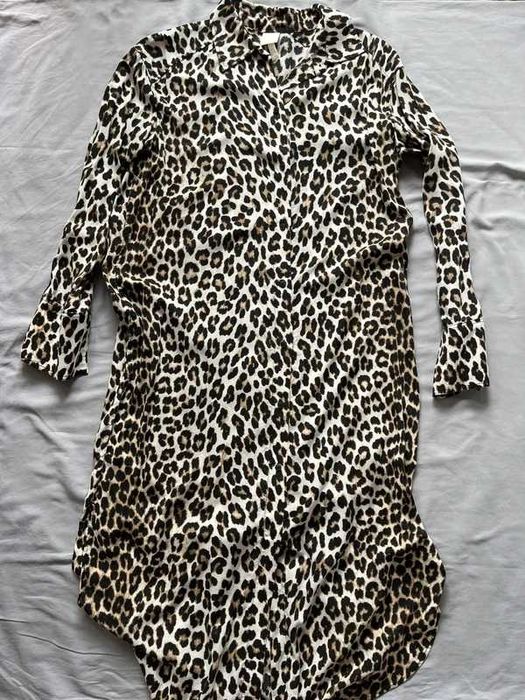 H&M sukienka szmijzerka wzór panterka xs 34