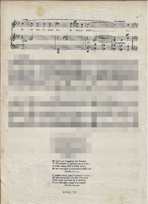 PIANO: Partitura Antiga "Pecchè?" (1913) - Casa A. Di Franco (Raridade)