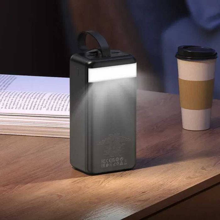 ПавербанкHOCOJ123C60000mAhшвид.заряд.22.5W  3USB/Type-C,QC22.5W+PD20W