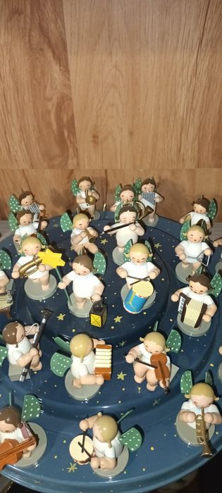 Figurki ręcznie wykonane Kuhn &Wendt Erzgebirge aniołki