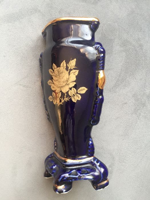 DUŻY Wazon kobalt porcelana