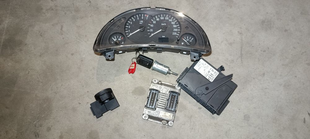 Corsa C combo 1.2 komputer sterownik zestaw startowy immo 55.350.552SD , 09.115112 BZ