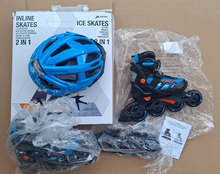 Nowe łyżworolki Martes Torfin 2w1 plus kask gratis