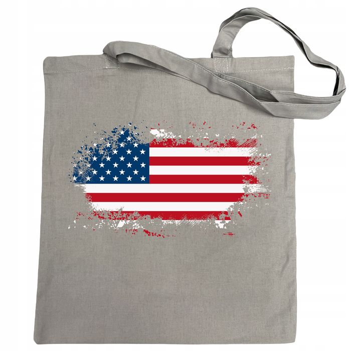 usa flaga torba ekologiczna nadruk