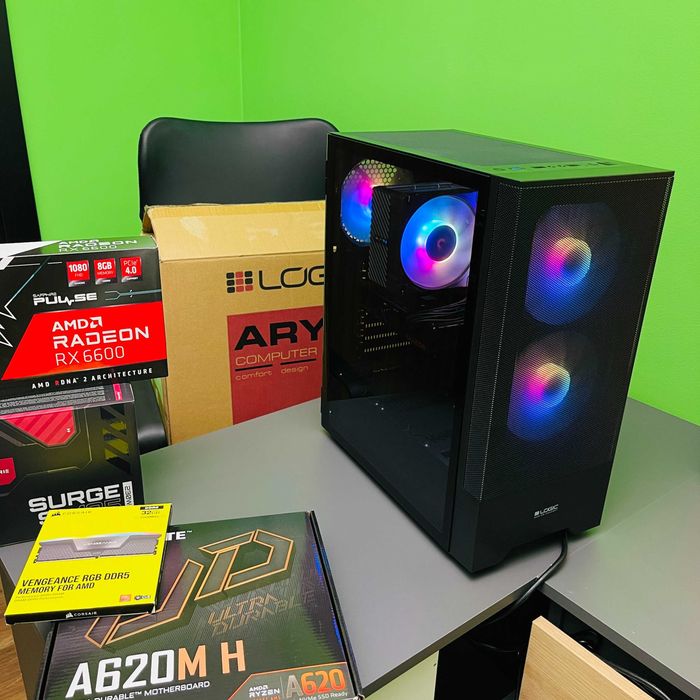 PC Gaming Ryzen 5 7500F, RX 6600 8GB, 32GB DDR5