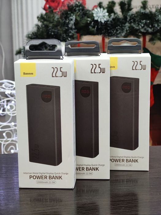 Надійний повербанк Baseus Adaman metal digital display 20000 mAh, 22.5