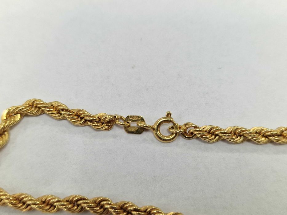 Złoty łańcuszek damski/ 585/ 4.96 gram/ 45cm/ żółte złoto/ skrętka