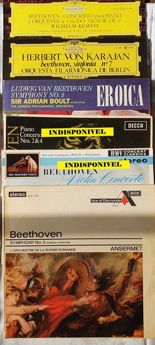 13 Discos VINIL (LP) Musica Clássica (Beethoven)